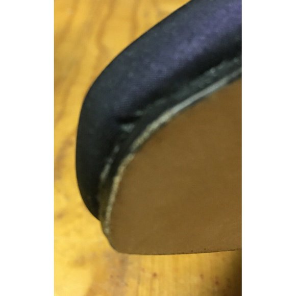ann marino Heels Black Satin Pumps Size 9M Slight - Picture 9 of 12